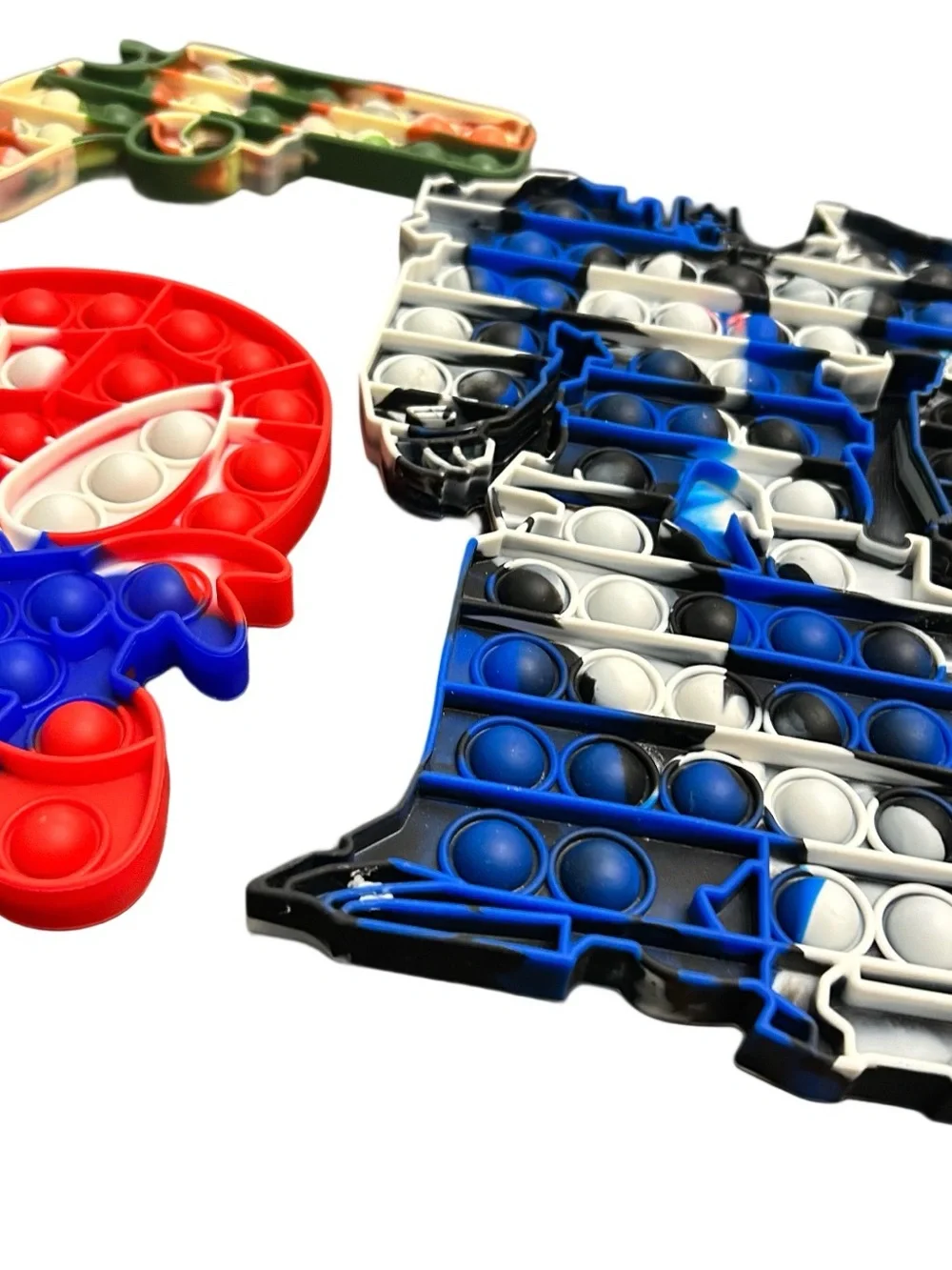 Lot of 7 Fidget Toys Bundle Large Pop Its Sensory Stress Relief Pikachu Among Us